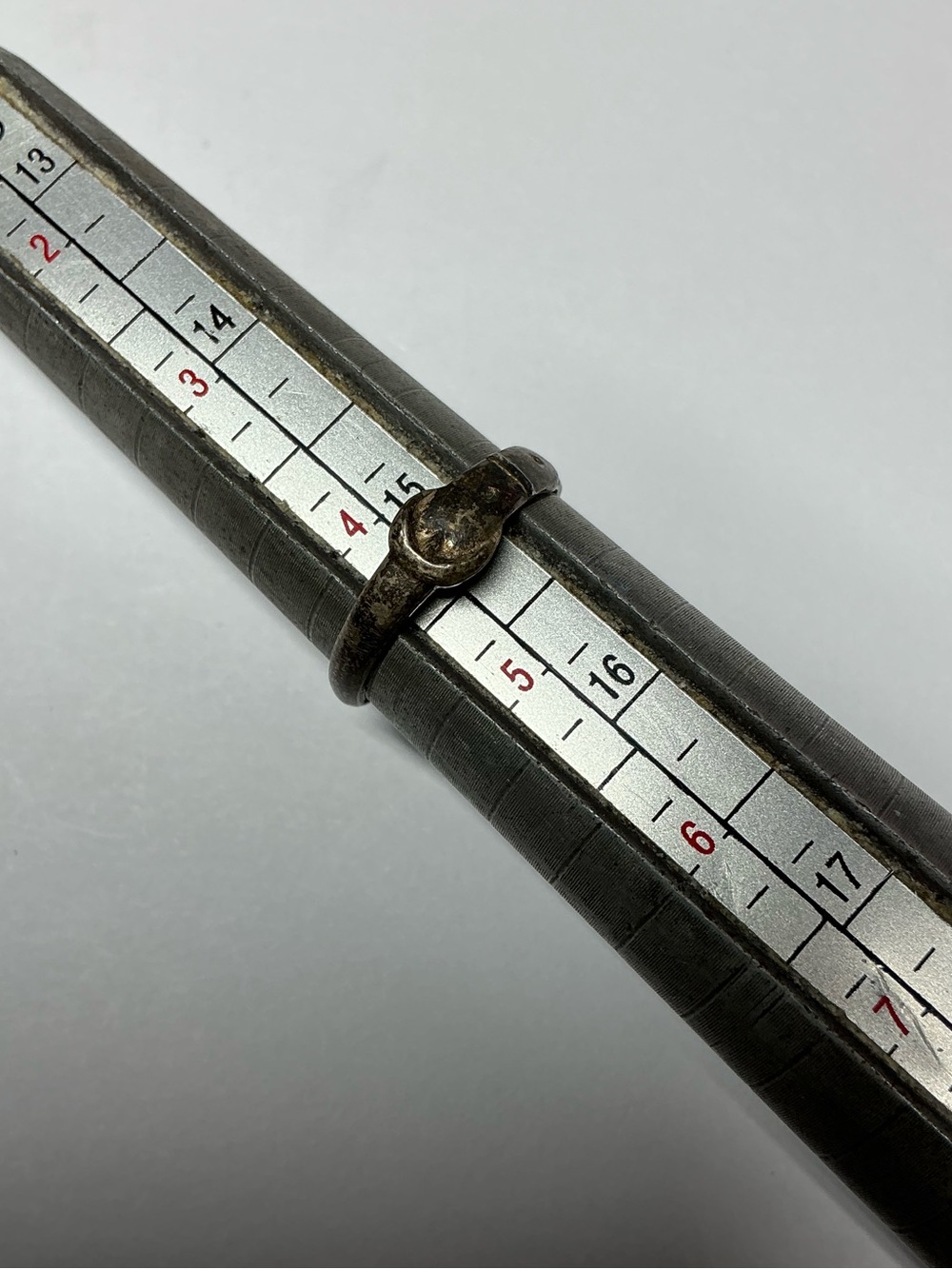 Vintage Sterling Silver Belt Ring. Size 4.25